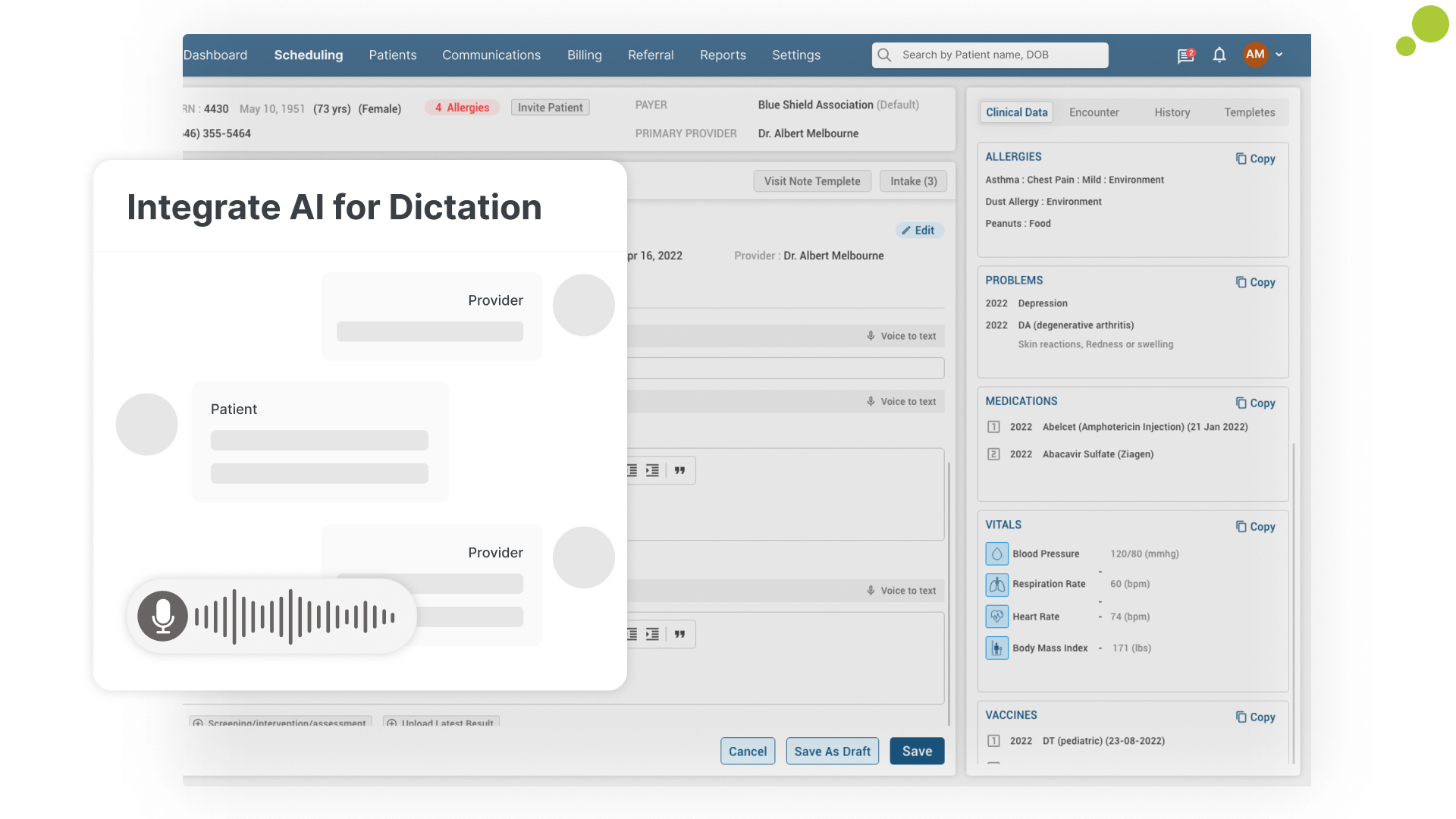 workflow diagram of aesthetic emr software