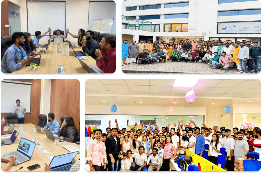 A team of expert UI UX Designers discussing the project development plan