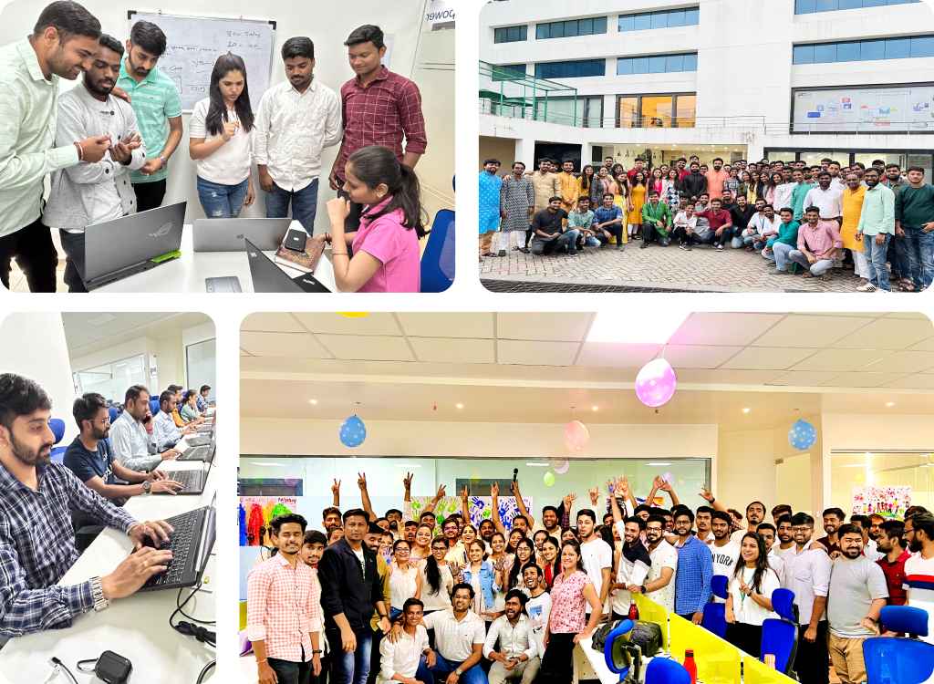 A team of expert .Net developers discussing the project development plan