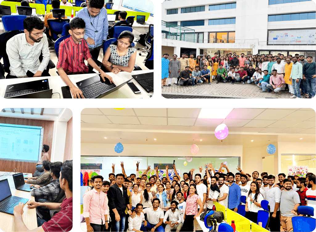 A team of expert IoT developers discussing the project development plan